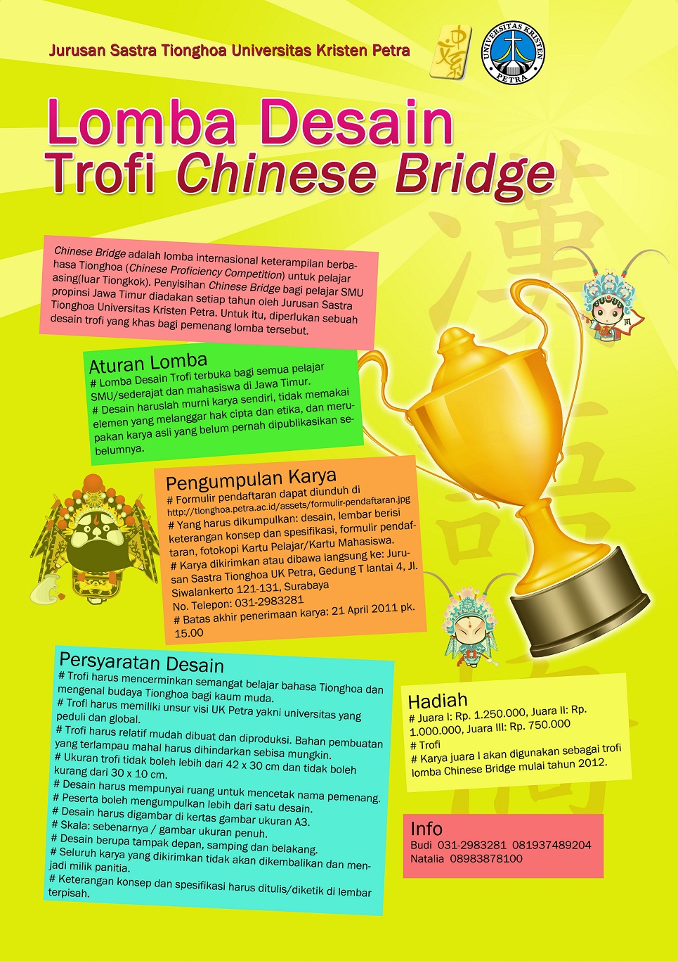 Lomba Desain Trofi Chinese Bridge